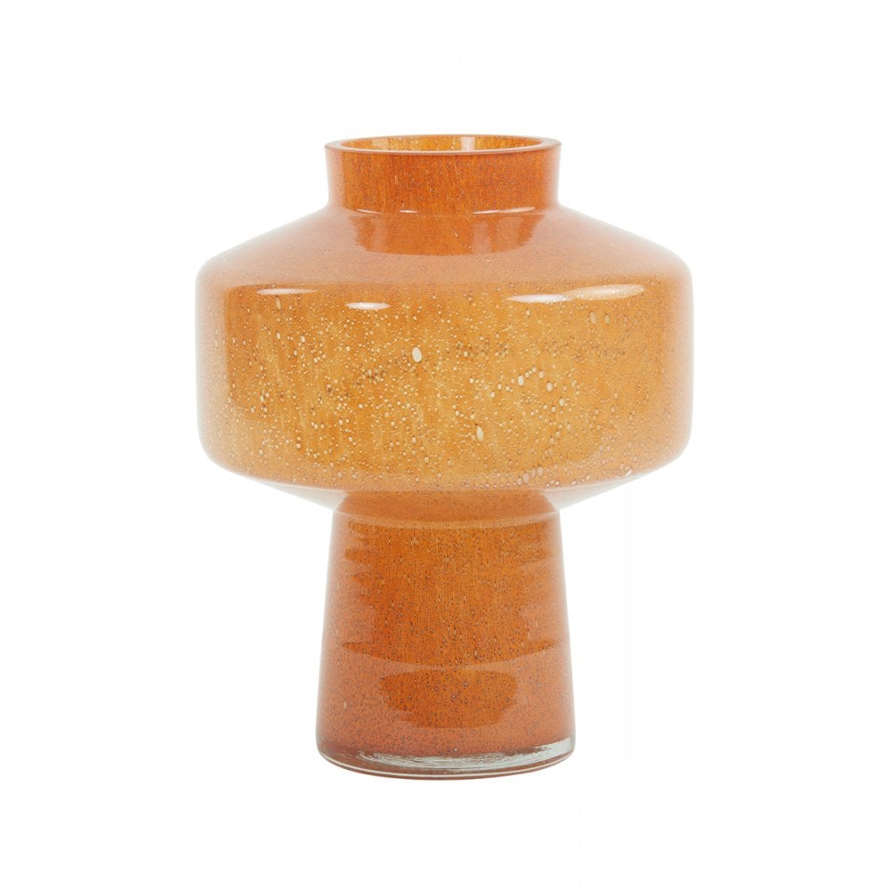 Elegant 23.5x29.5cm Peach Glass Vase