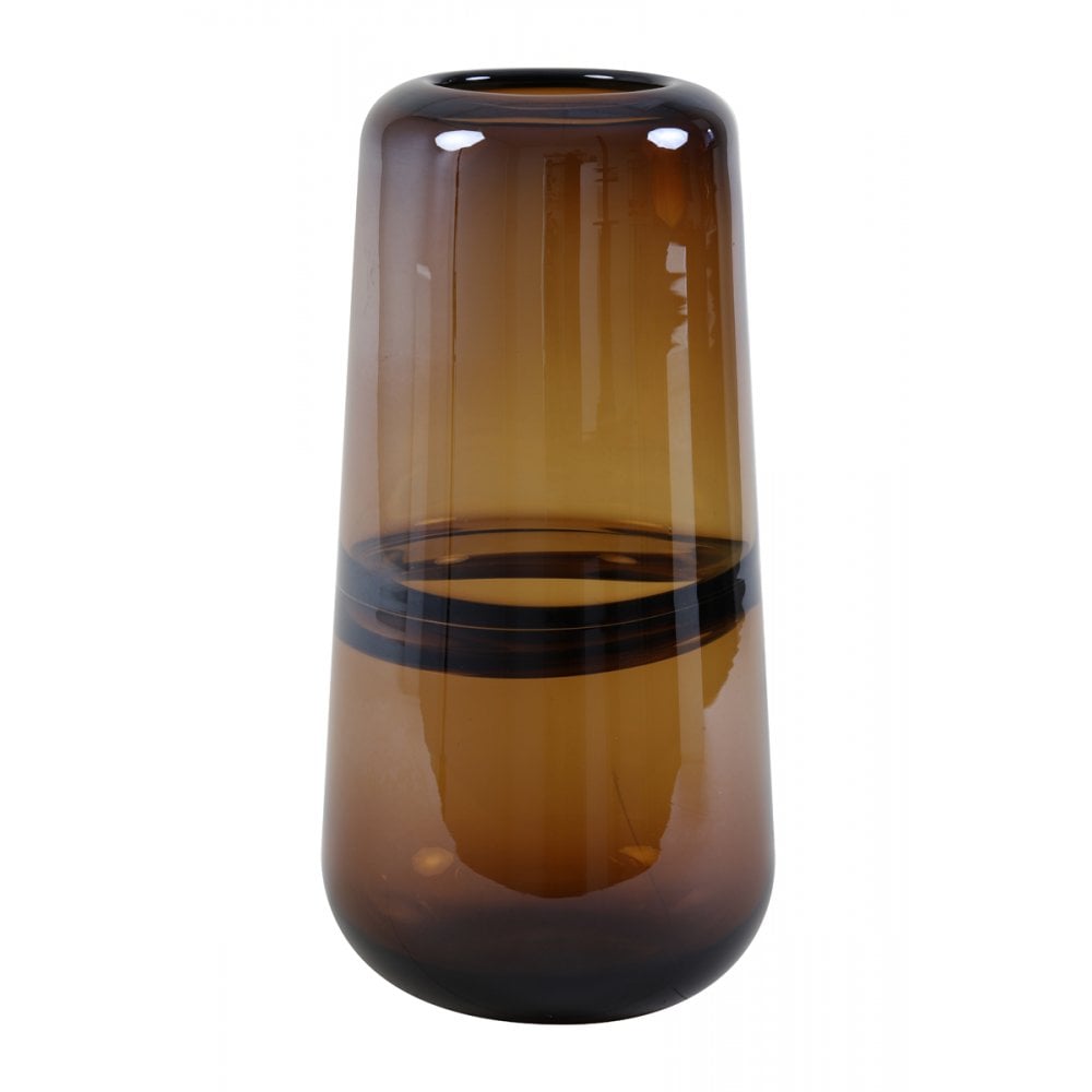 Ermida Luster Glass Vase 15x31cm in Round Brown Design