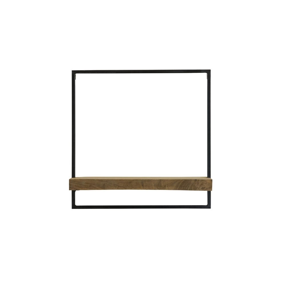 Maddison Dark Brown Wooden Wall Shelf - 50x15x50cm