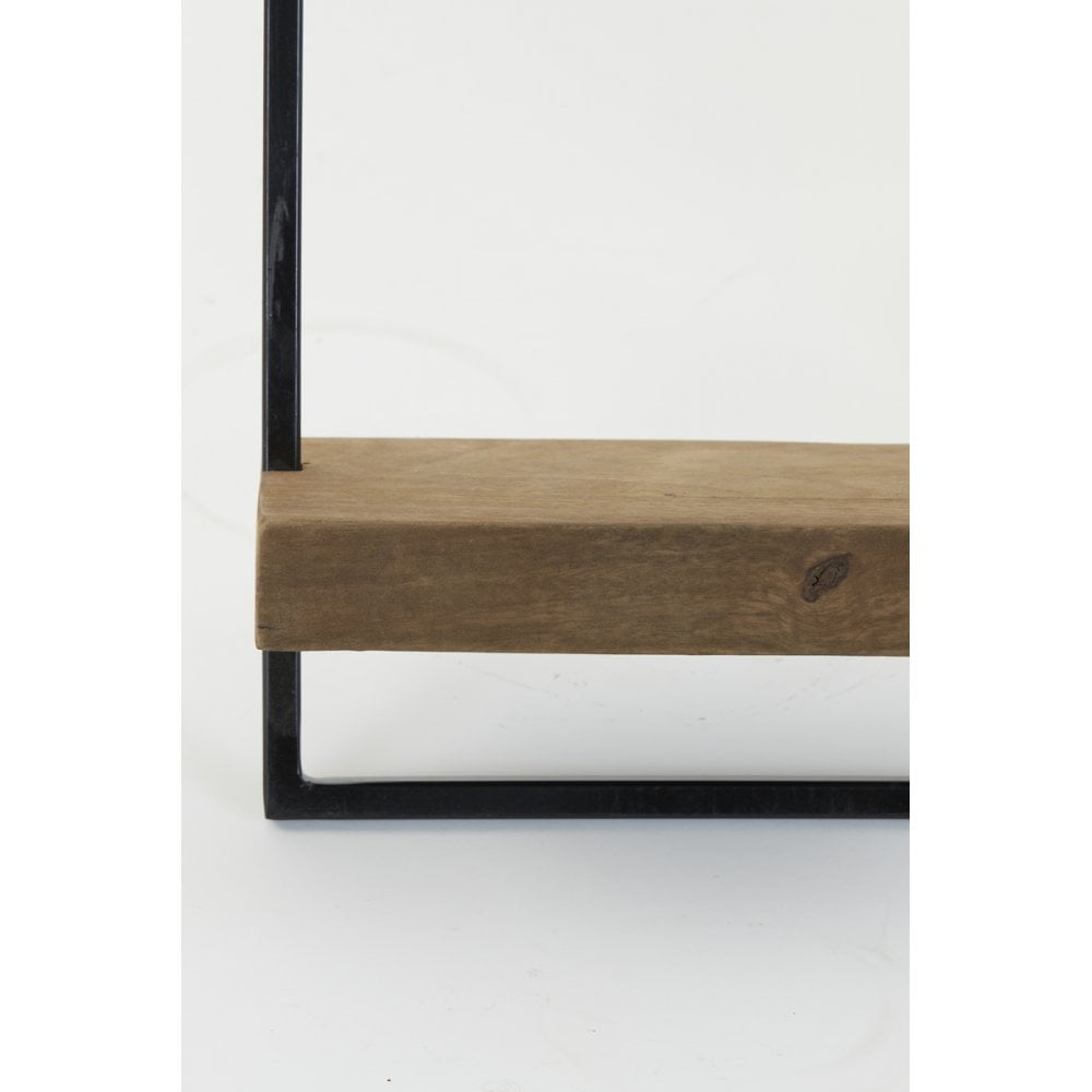 Maddison Dark Brown Wooden Wall Shelf - 50x15x50cm