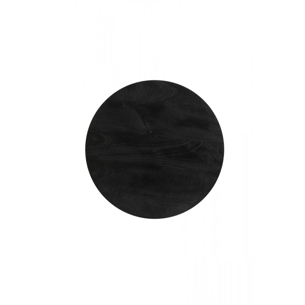 Bicaba Black Wood Round Side Table 50x55cm