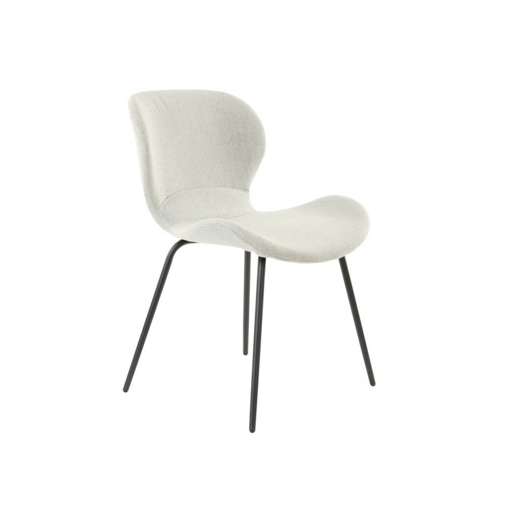 Plush Textile Dining Chair 57x51x78cm with Violet Beige-Black Accents