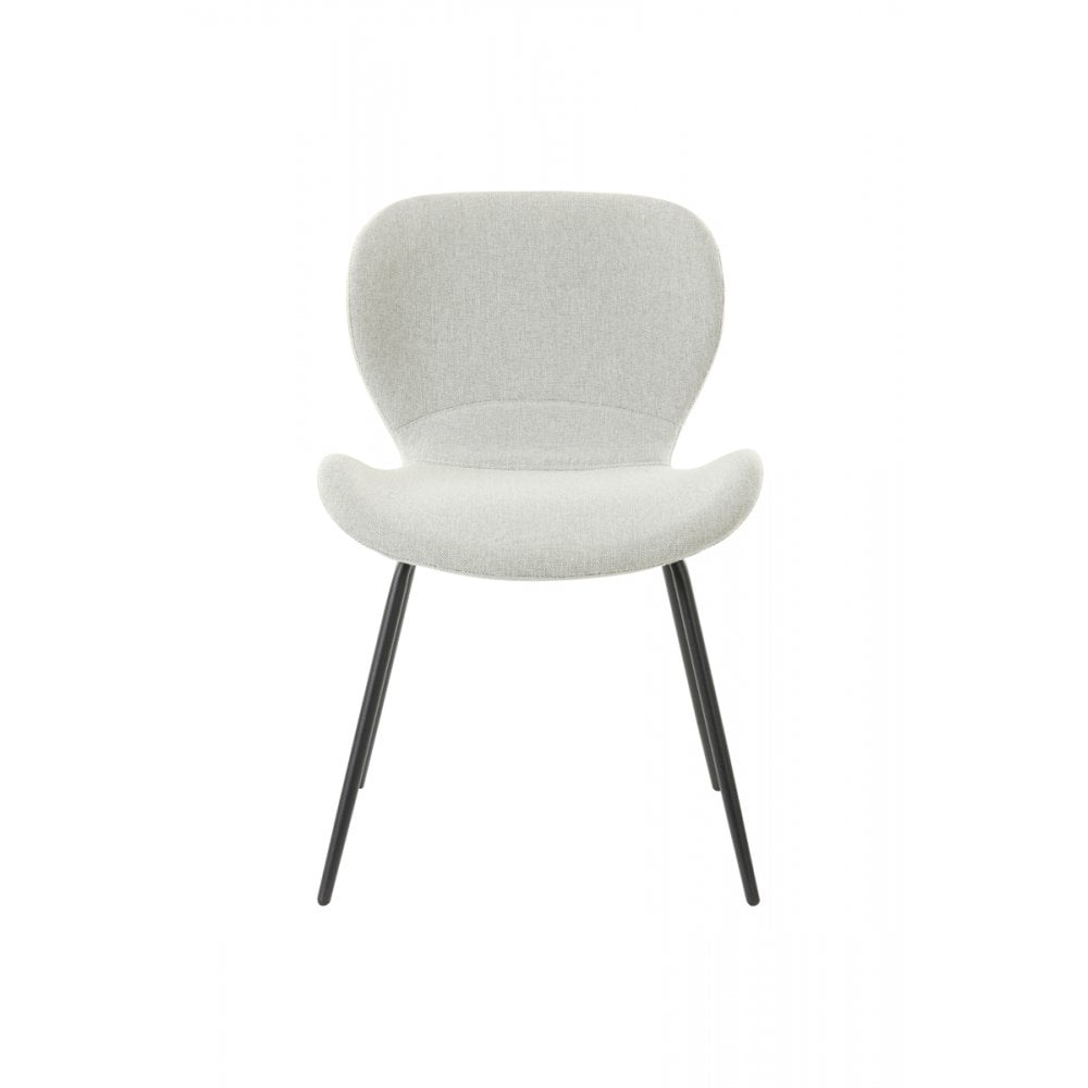 Plush Textile Dining Chair 57x51x78cm with Violet Beige-Black Accents