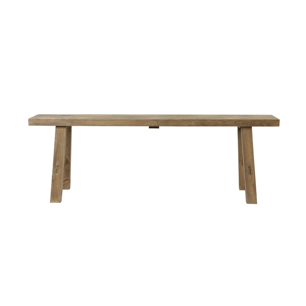 Rustic Natural Wood Bench - 108x20x36.5cm