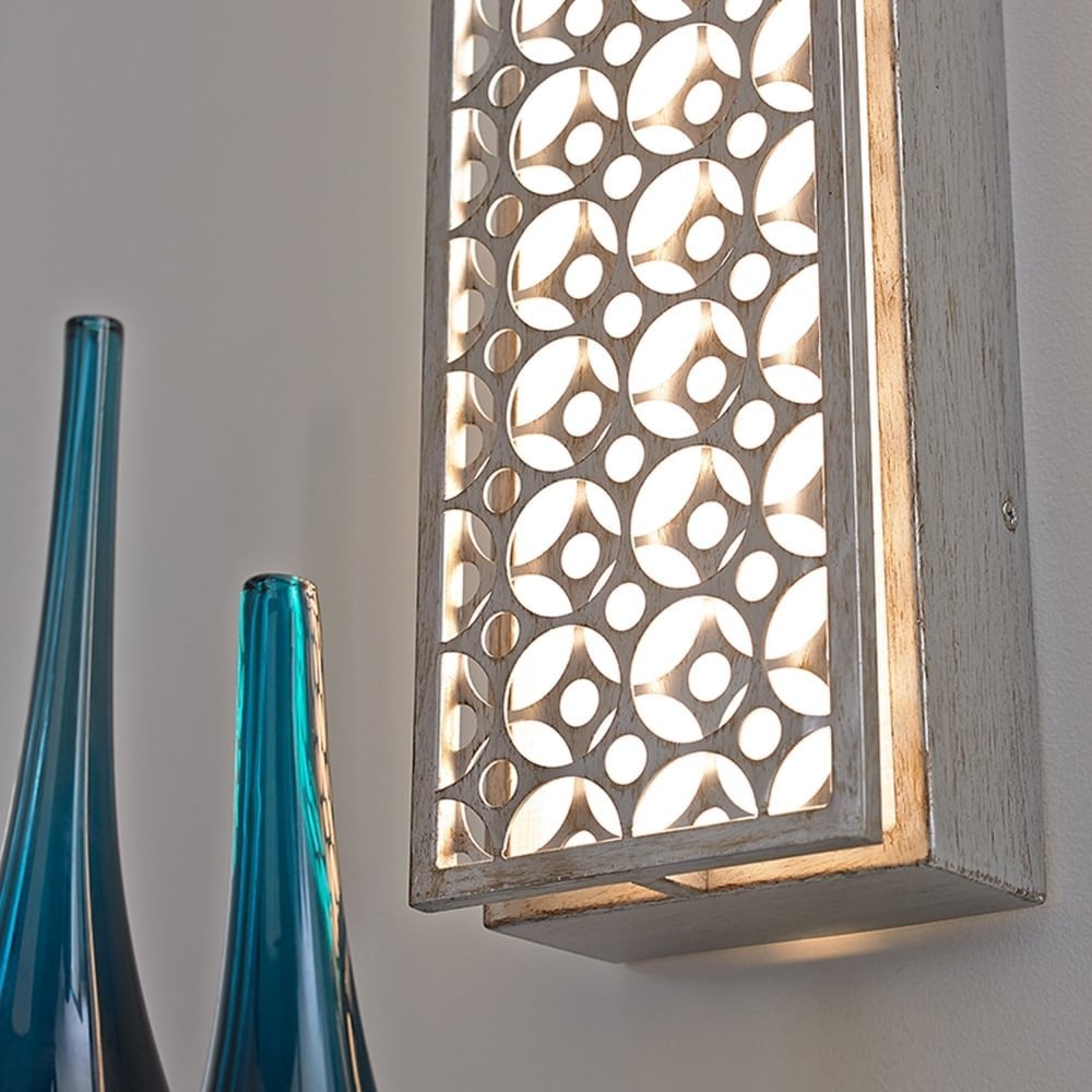 Moroccan Sunrise Silver Geometric LED Wall Sconce