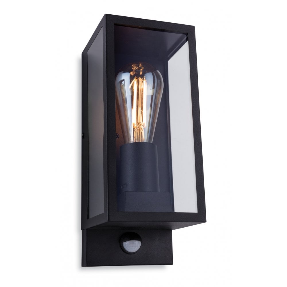 Modern Black PIR Motion Sensor Wall Light