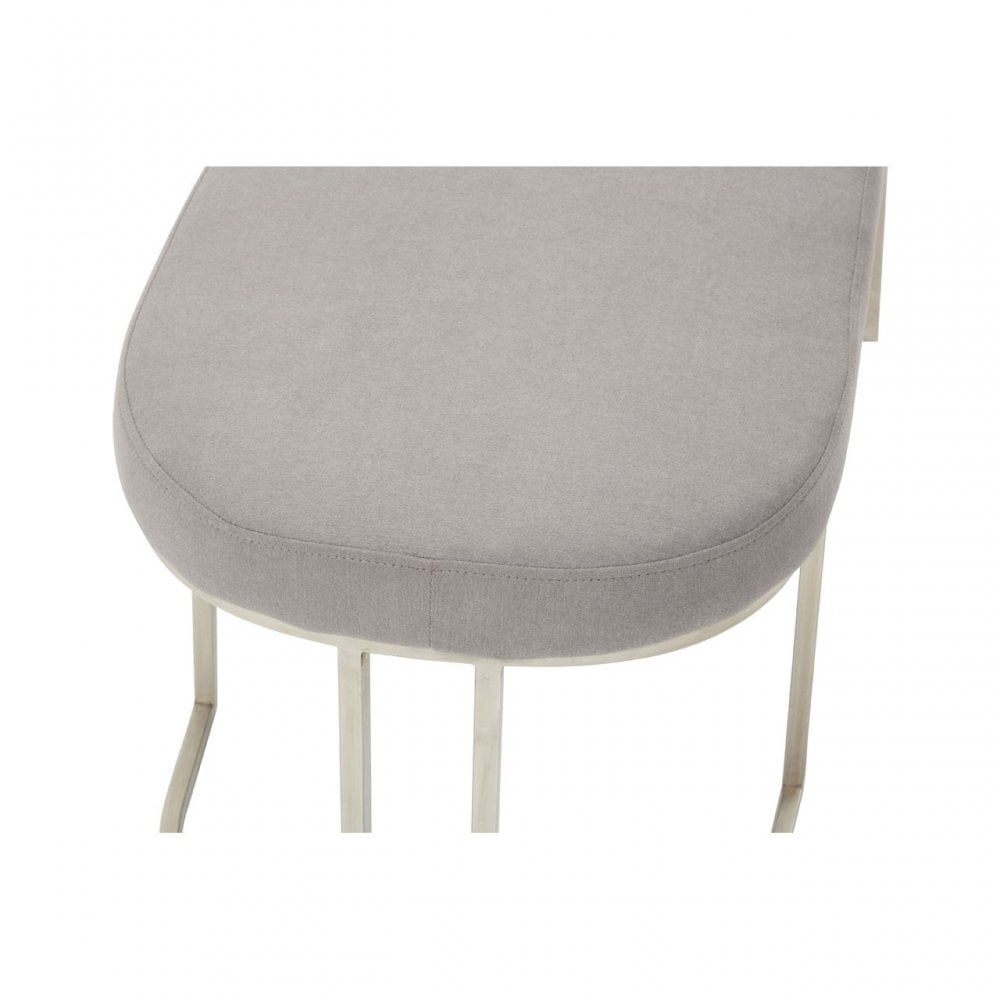 Gilden Grey Bench With Curved Base, Grey