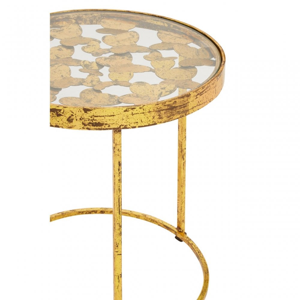 Rabia Butterfly Side Table, Gold