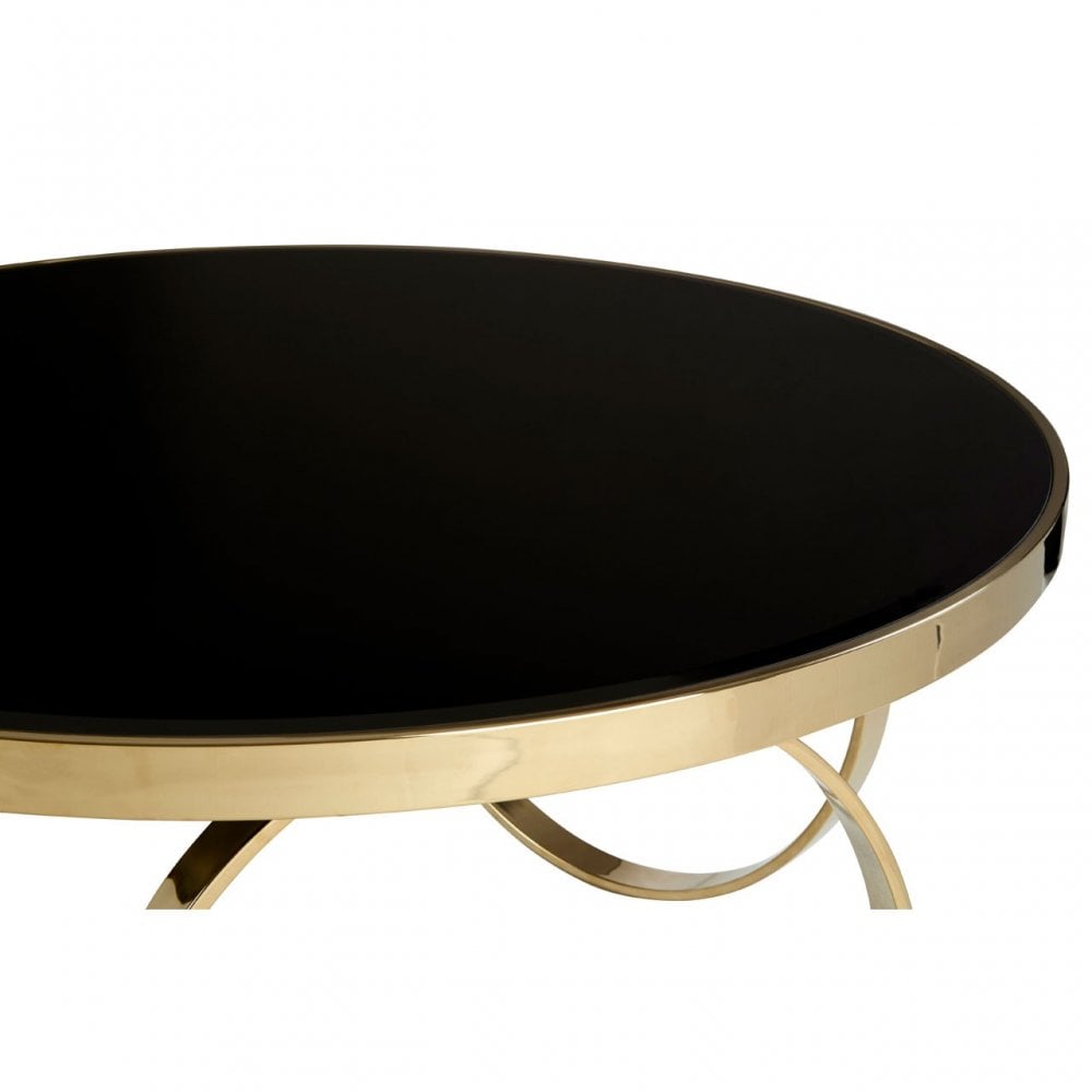 Ragusa Large Round Coffee Table, Gold