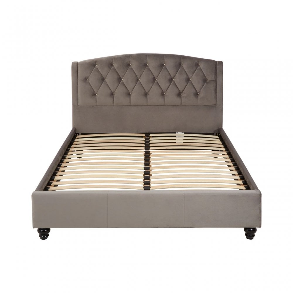 Josephine Steel Shade Double Bed, Grey