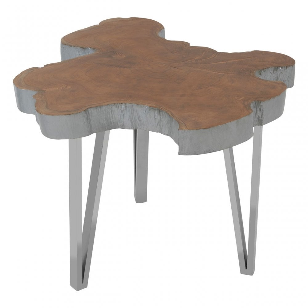 Surak Medium Side Table, Silver