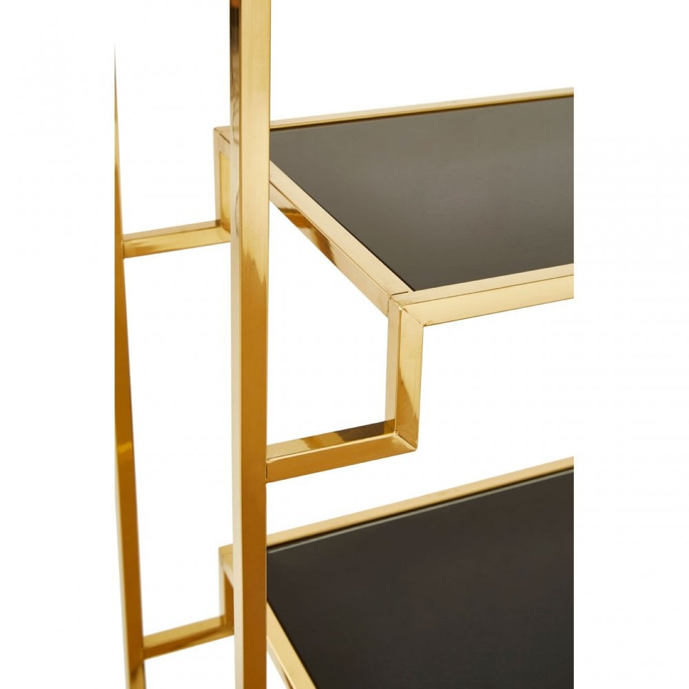 Horizon 6 Tier Bookshelf, Gold