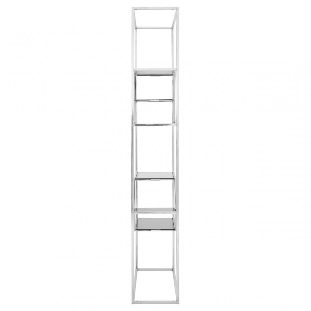 Horizon Silver Finish Bookshelf, Silver