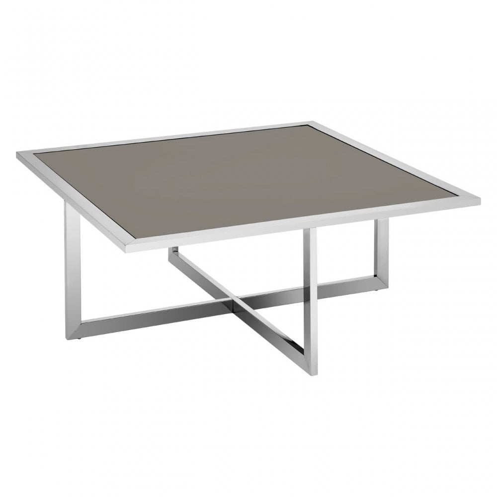 Horizon Silver Coffee Table And Stools Set, Black
