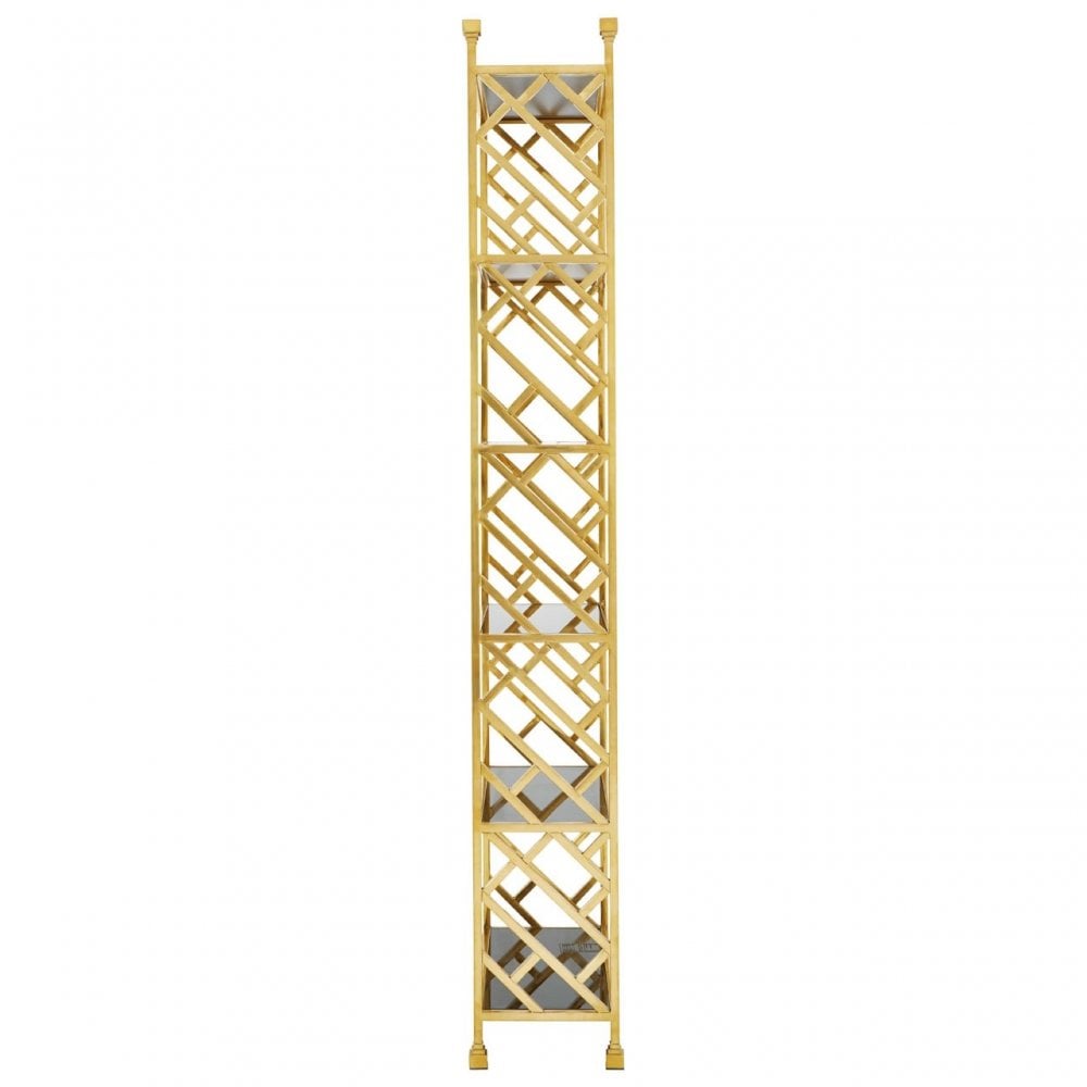 Horizon Brick Design Bookshelf, Gold