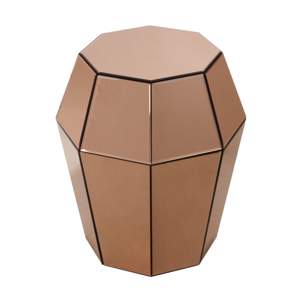 Kensington Townhouse Rose Gold Finish Stool, Rose Gold