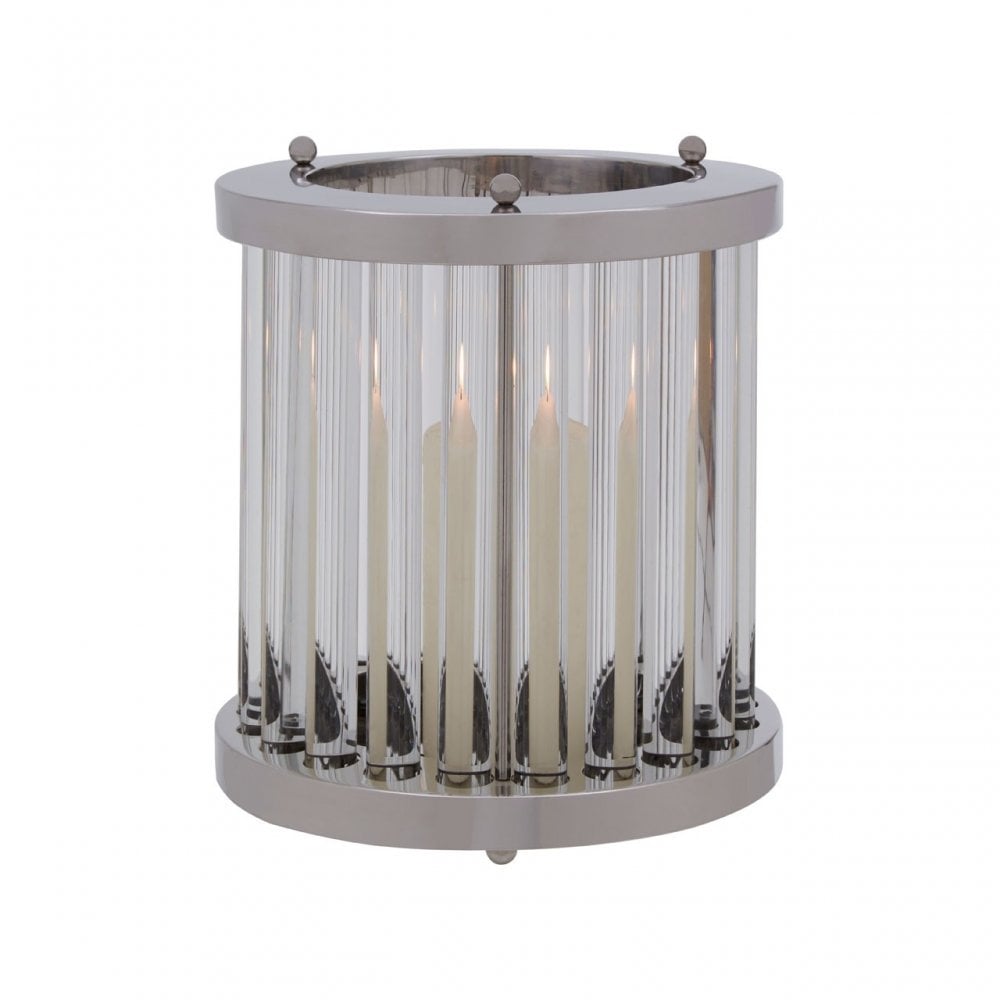 Franklin Large Silver Finish Candle Holder, Silver