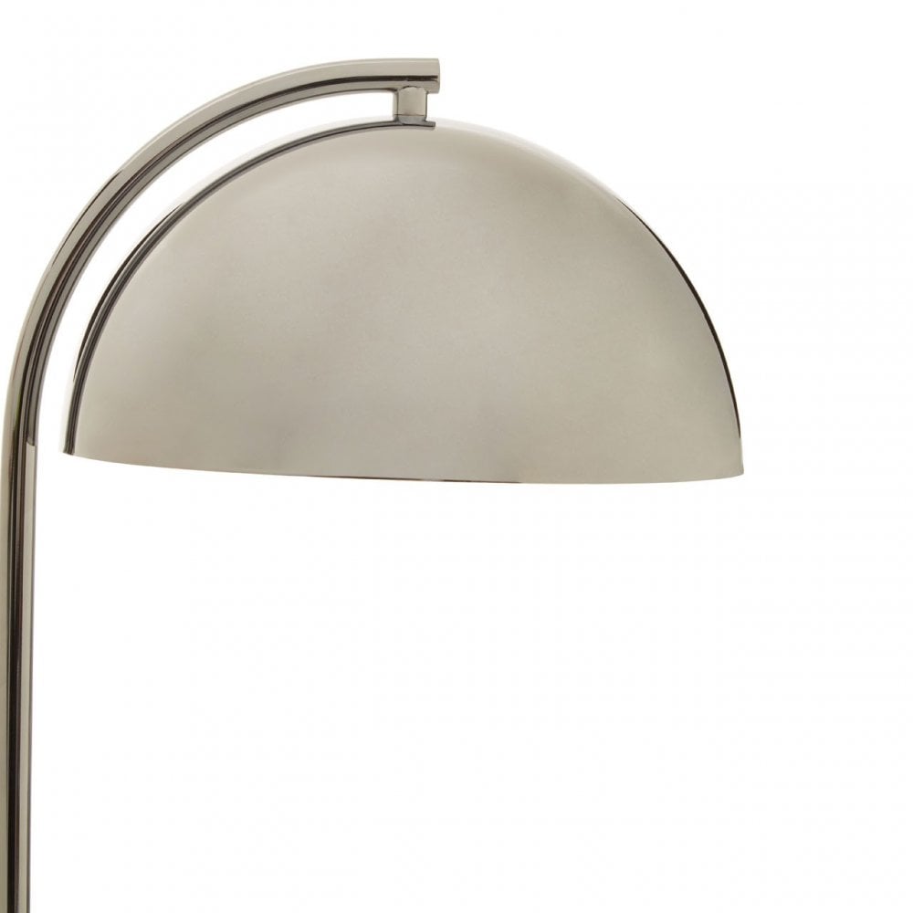 Murdoch Table Lamp With Chrome Shade, Grey