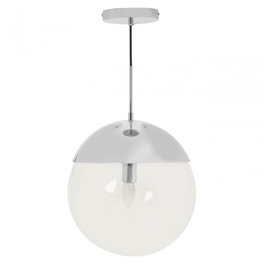 Revive Chrome Finish Pendant Light, Silver