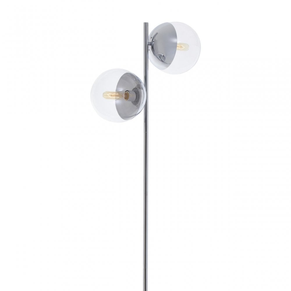 Revive Chrome Finish 2 Light Table Lamp, Silver