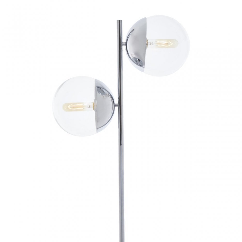 Revive Chrome Finish 2 Light Table Lamp, Silver