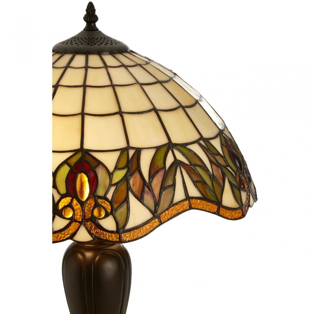 Wisteria Tiffany Umbrella Shade Table Lamp, Bronze