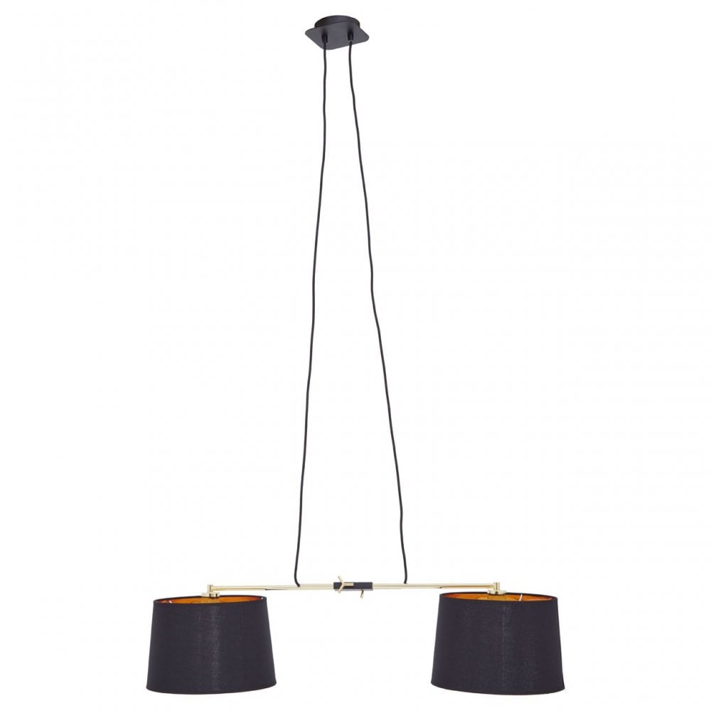 Leni 2 Bulbs Pendant Light, Gold
