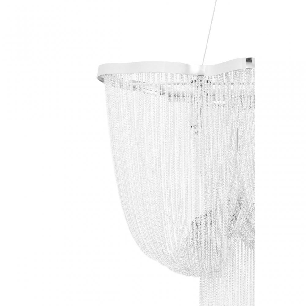 Lerici 6 Light Chrome Pendant 99X35Cm, Silver