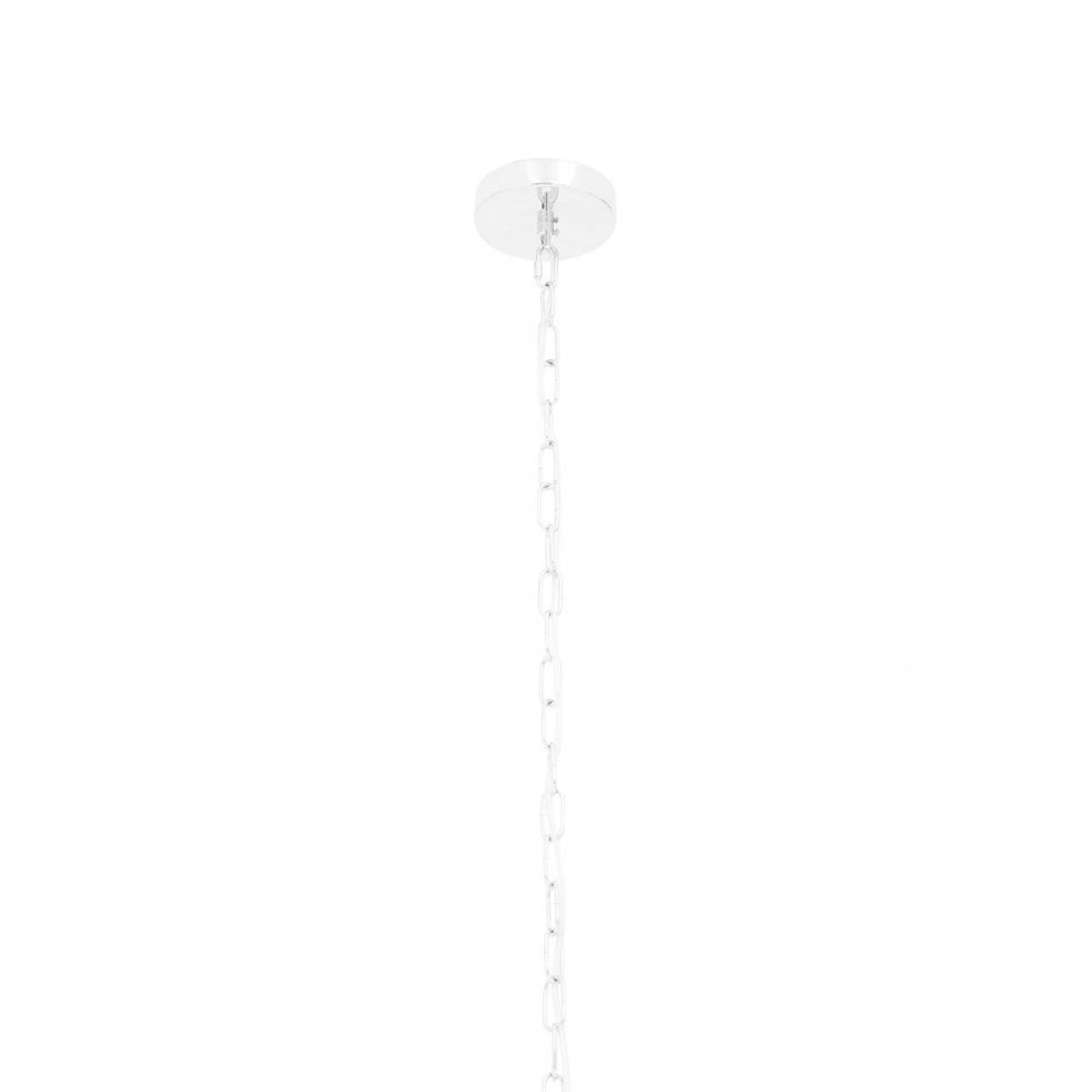Lerci 6 Light Hexagonal Chrome Pendant Light, Silver
