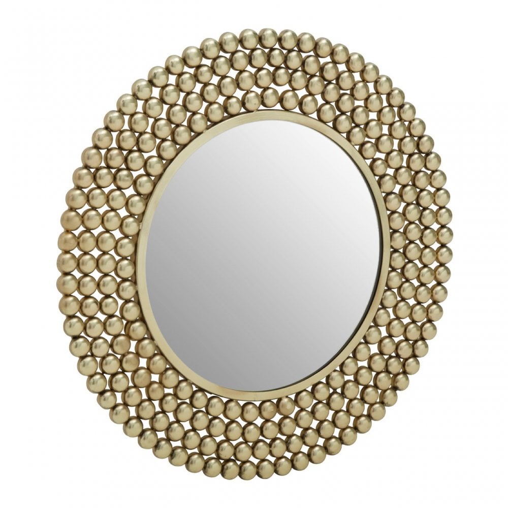 Templar Iron Wall Mirror, Gold