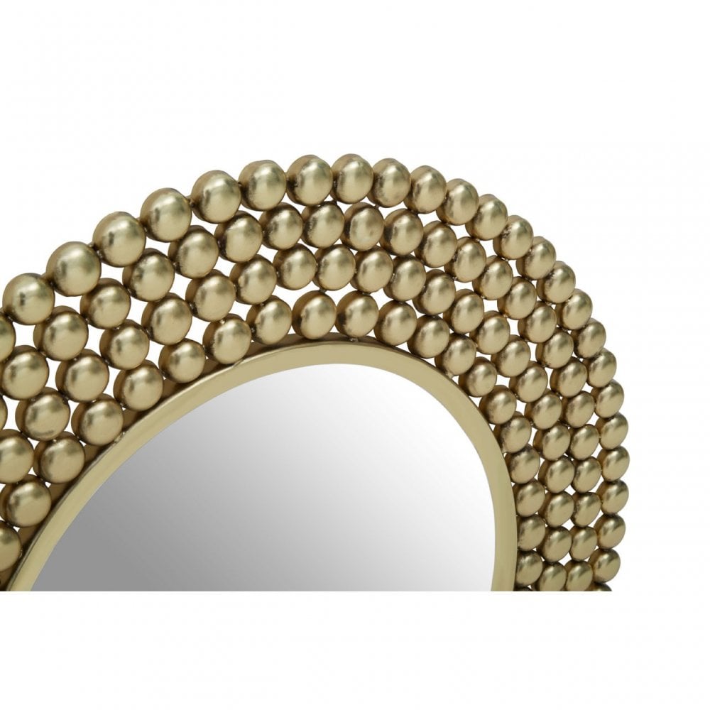 Templar Iron Wall Mirror, Gold