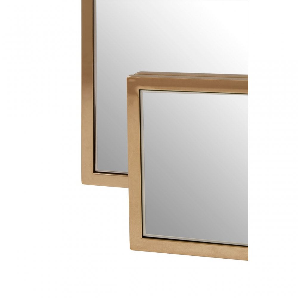 Oria Gold Frame Wall Mirror, Gold