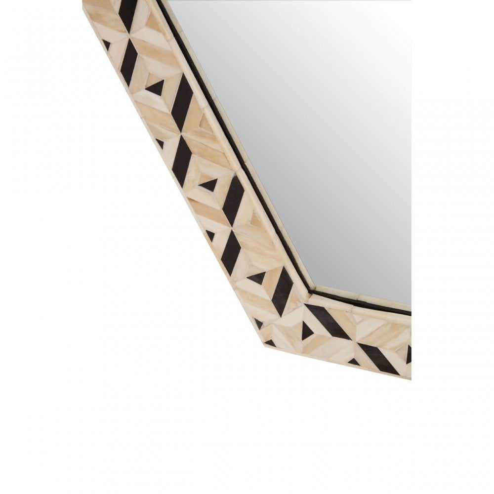 Harlo Hexagonal Wall Mirror , White
