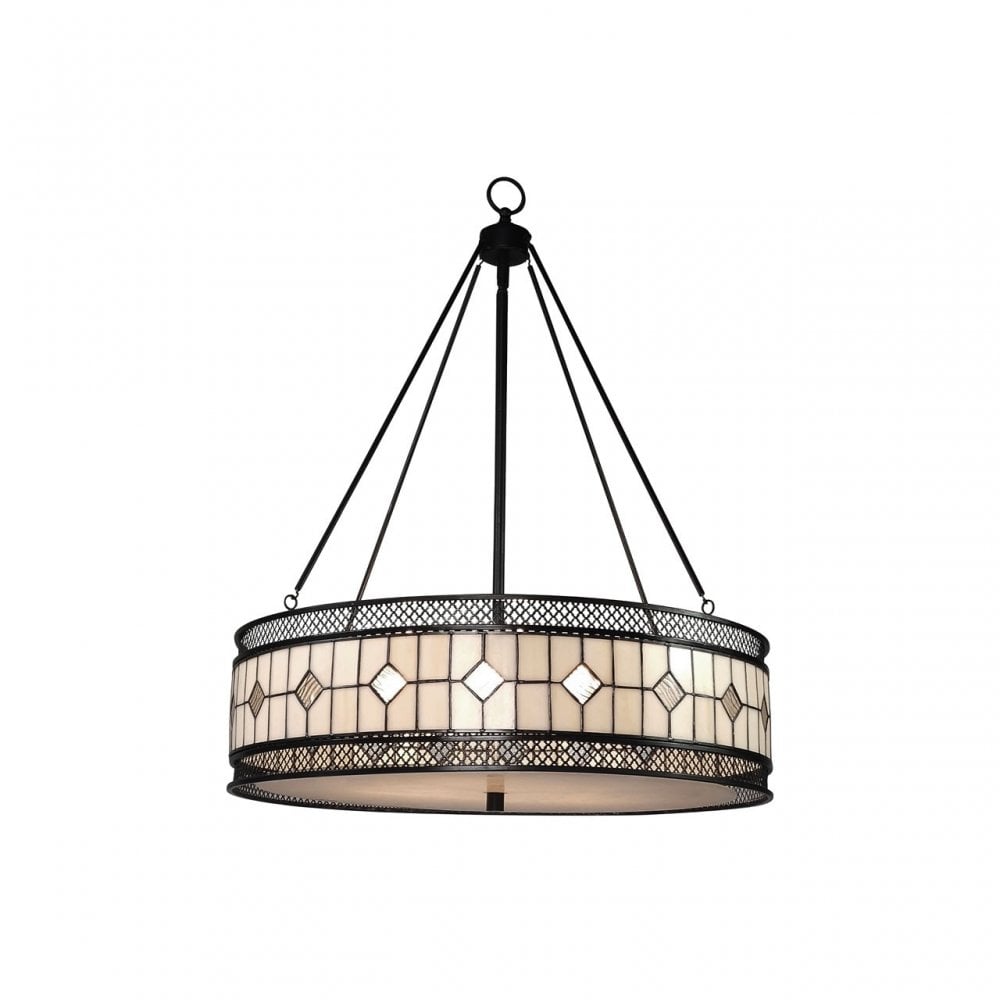 Waldorf Diamond Pendant Light, Bronze