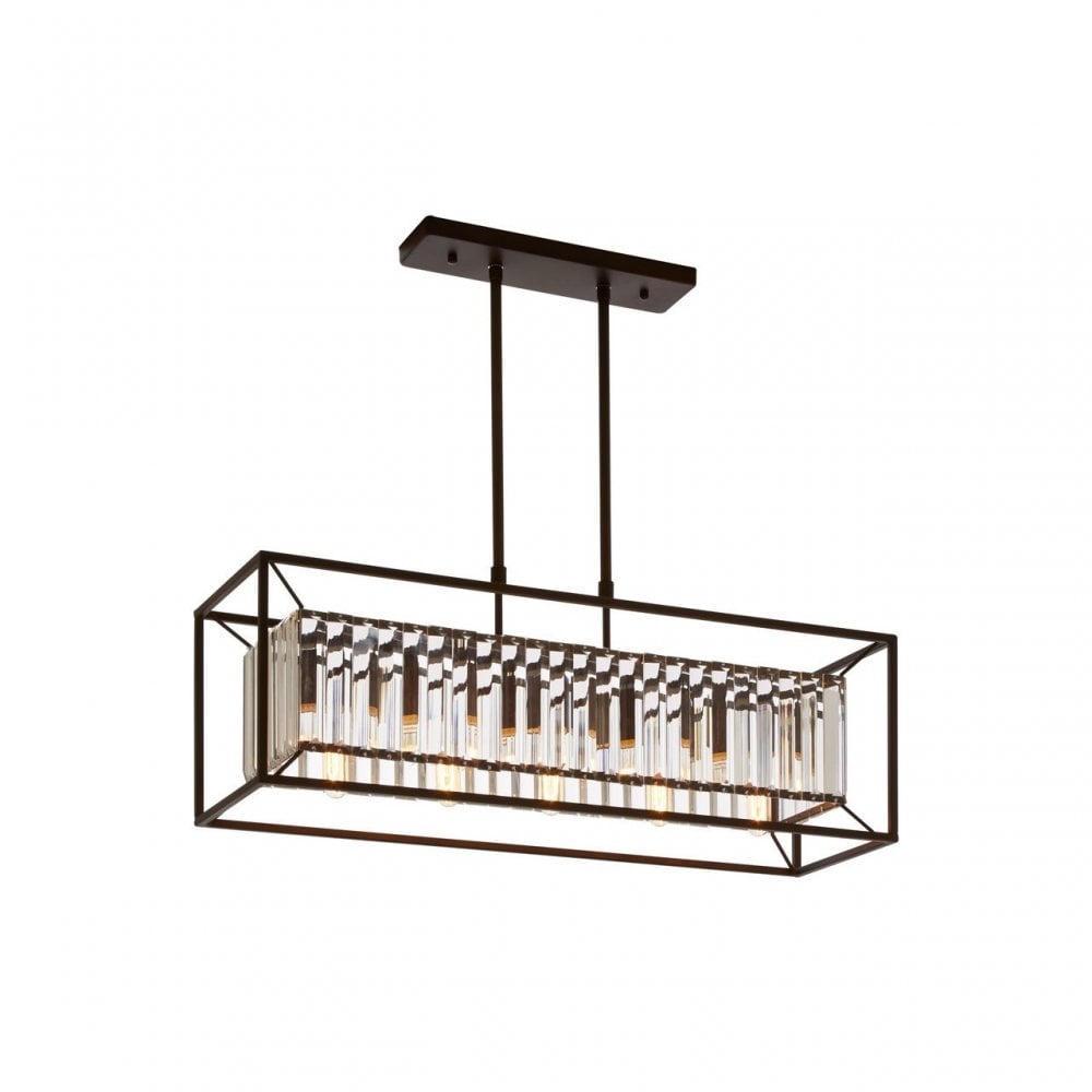 Aliko 5 Bulb Pendant Lamp, Black