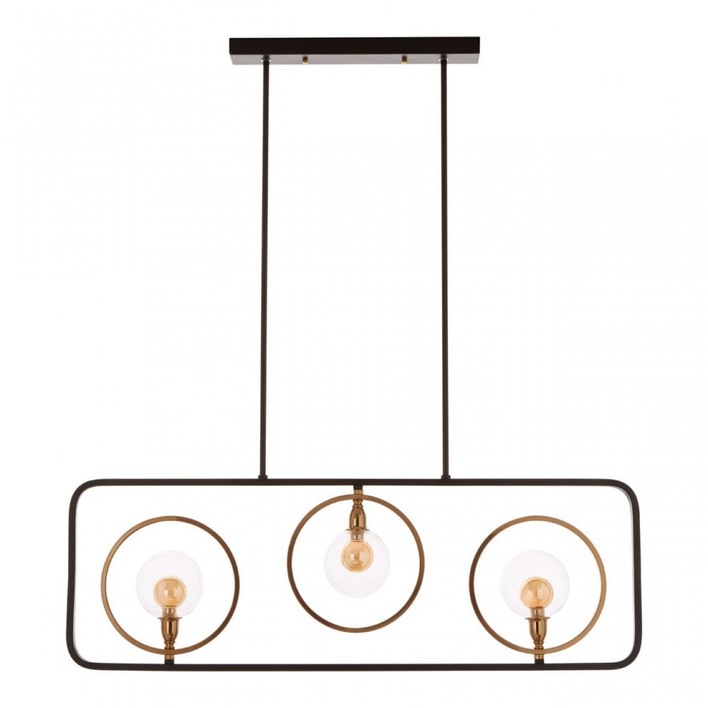 Abira 3 Bulb Pendant Lamp, Bronze