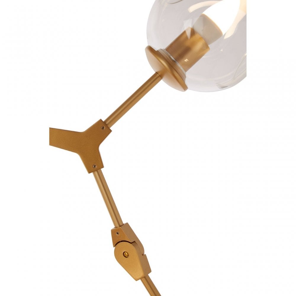 Abira 8 Bulb Gold Finish Pendant Lamp, Gold