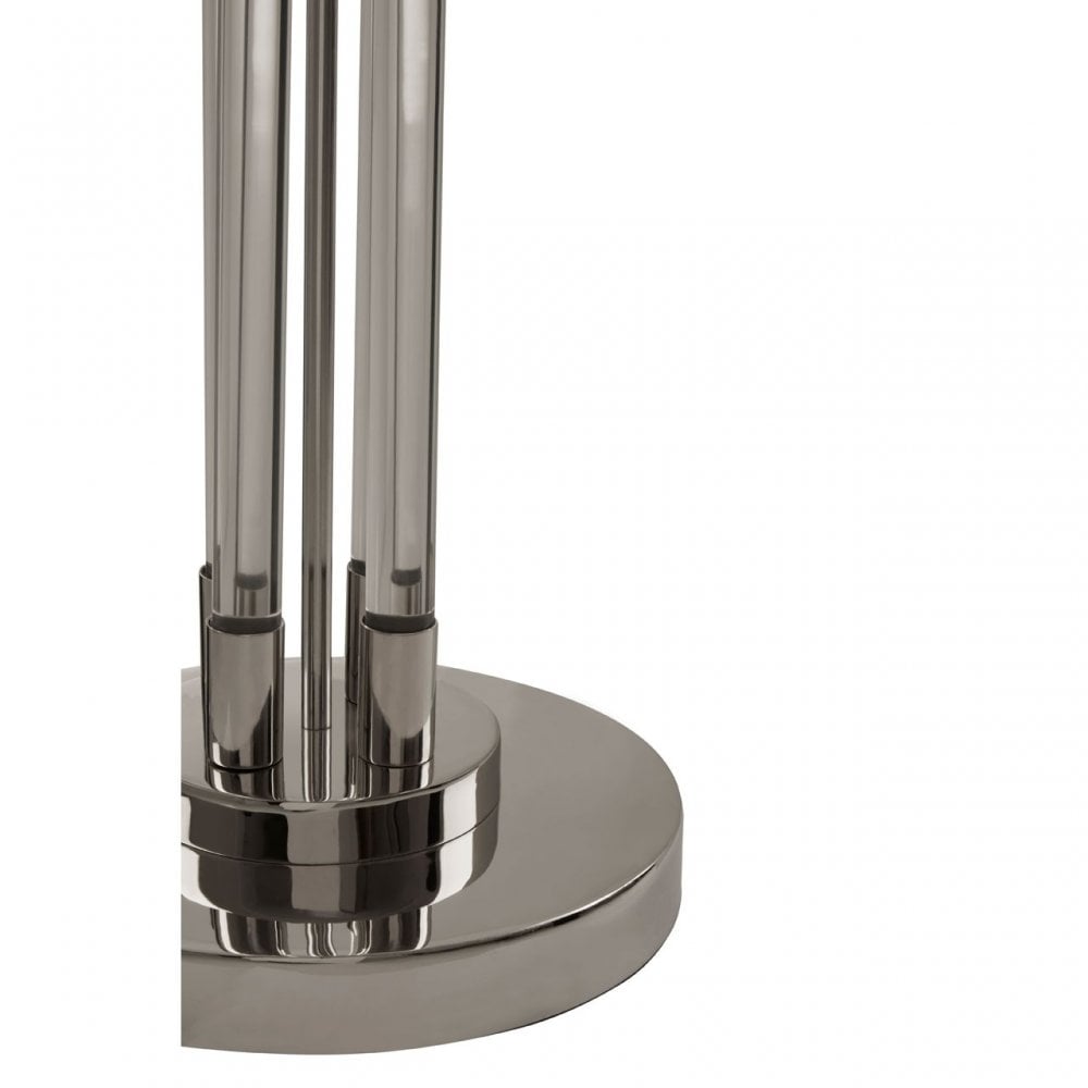 Skye Tall Acrylic / Tubular Base Floor Lamp, Silver