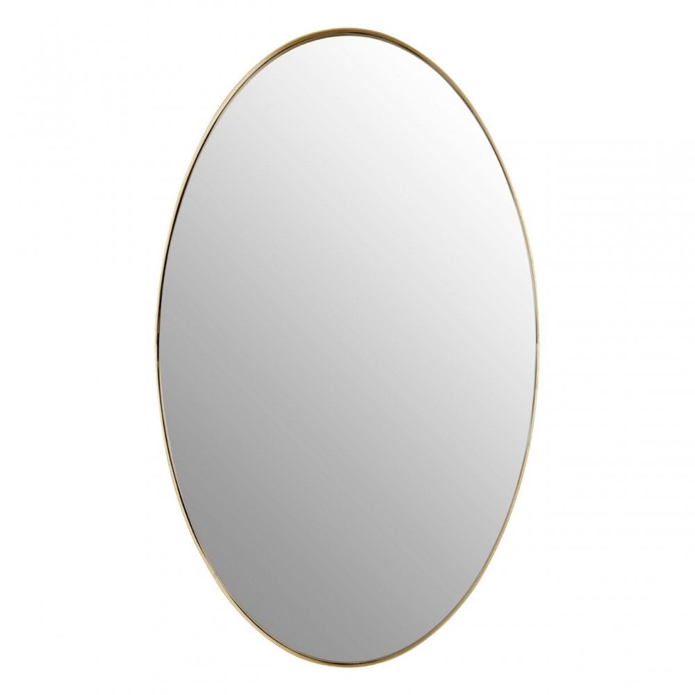Cora Gold Finish Oval Wall Mirror, Gold
