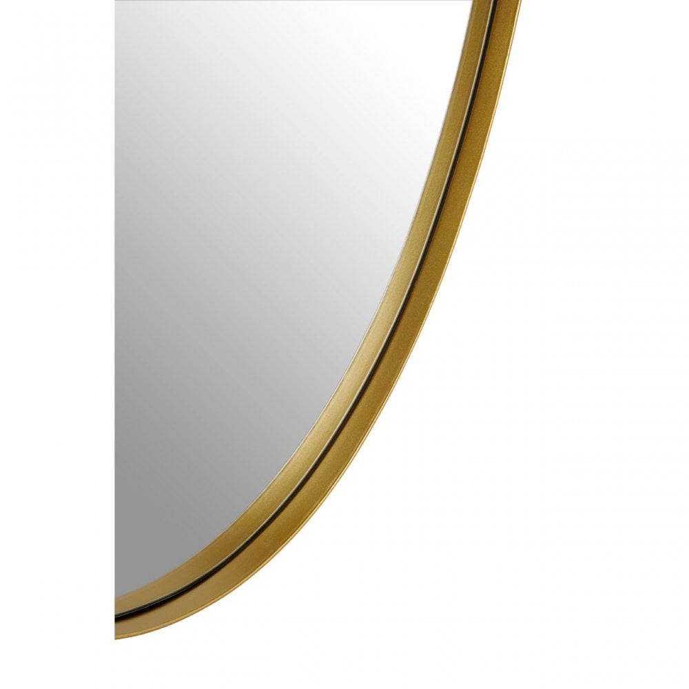 Cora Gold Finish Oval Wall Mirror, Gold