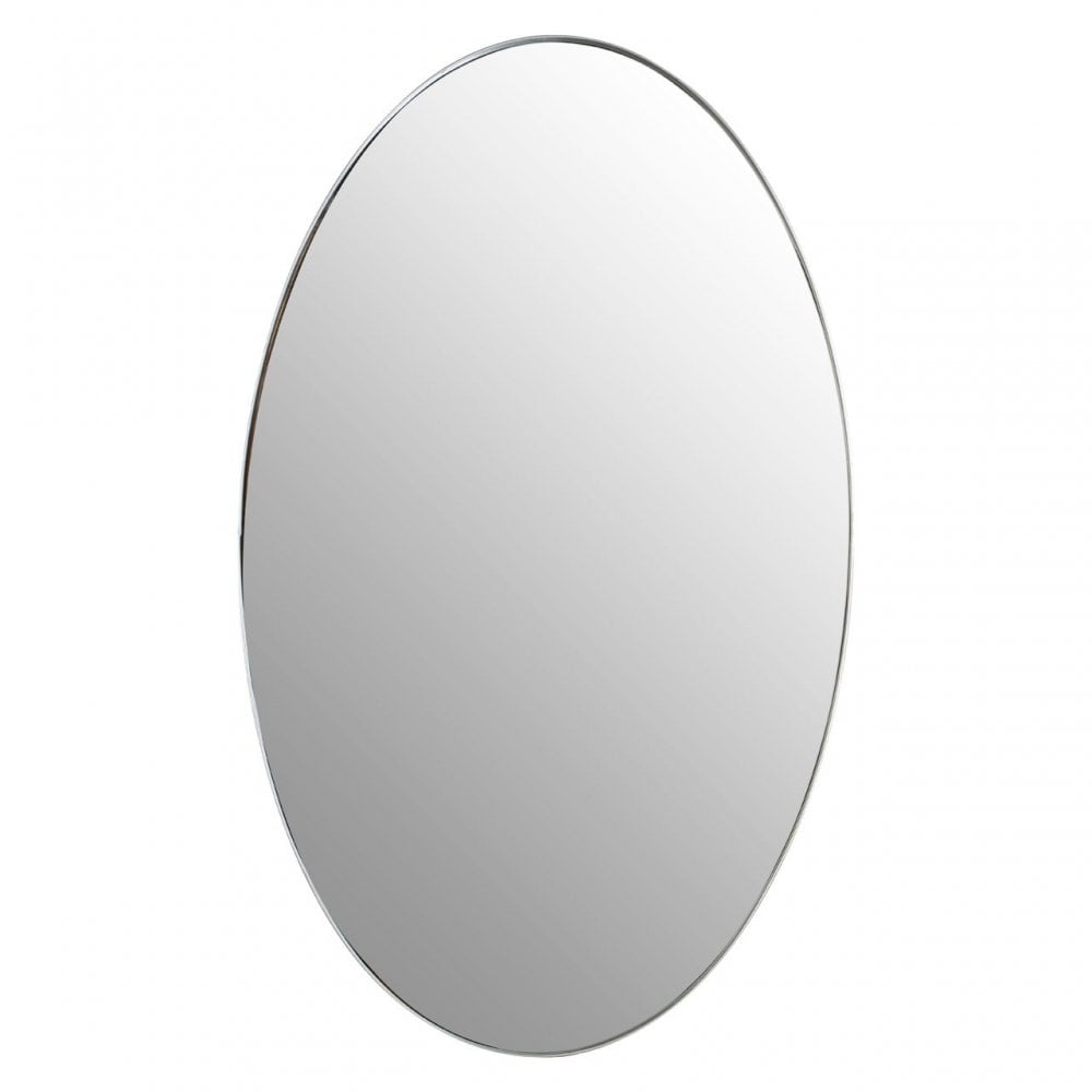Cora Silver Oval Wall Mirror, Silver