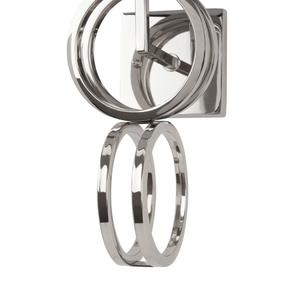 Skye Wall Lamp With Asymmetric Ring Base, Silver