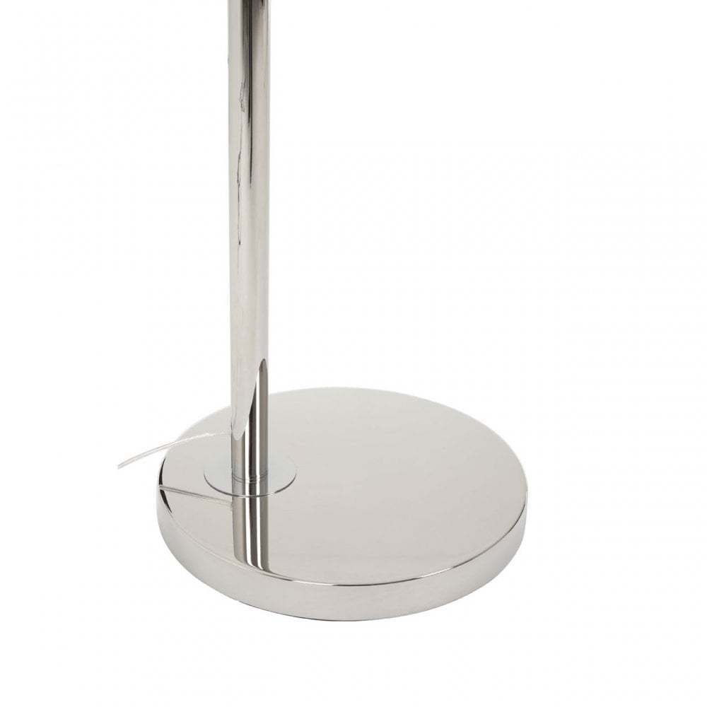 Hubert Nickel Finish Arc Floor Lamp, Silver