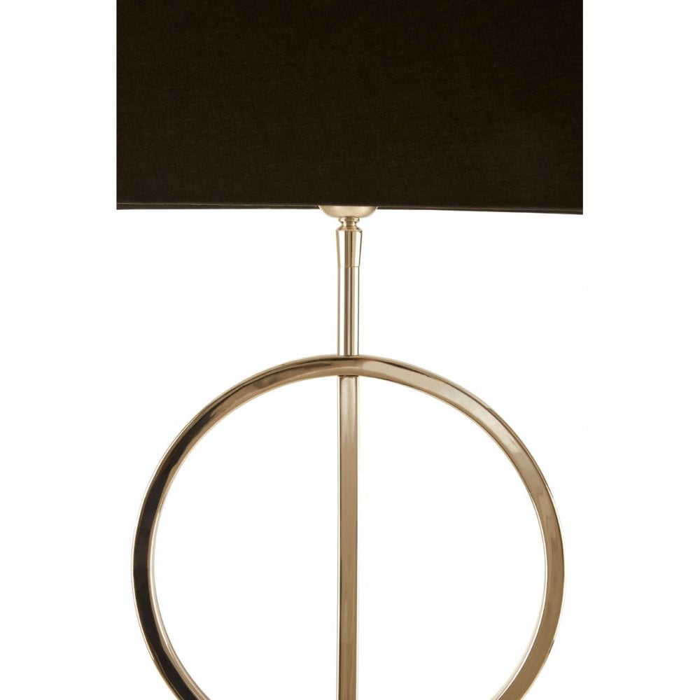 Skye Table Lamp With Dual Ring Base, Silver