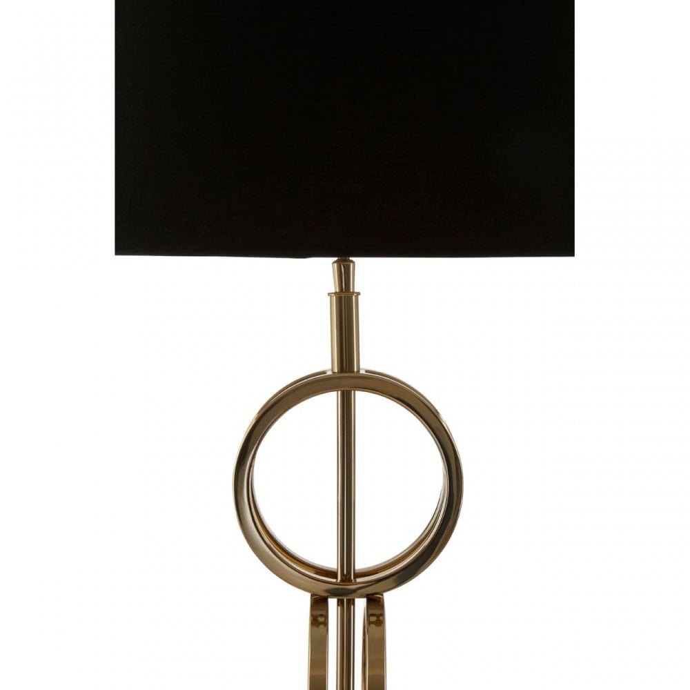 Skye Table Lamp With Dual Ring Base, Gold