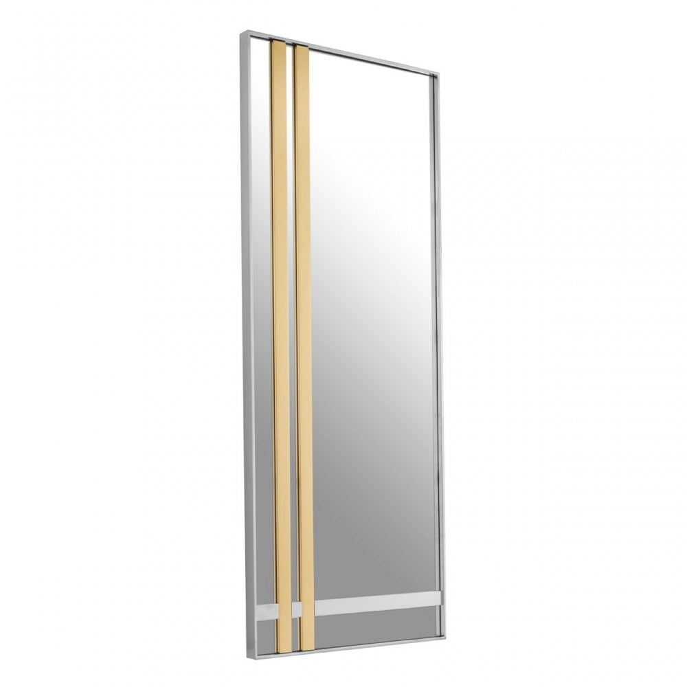 Demas Rectangular Wall Mirror, Gold