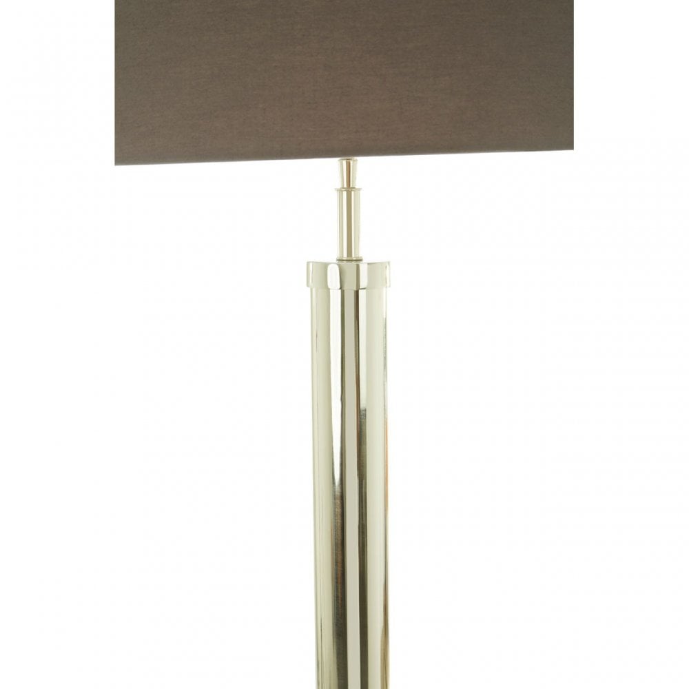 Skye Tall Floor Lamp With Tubular Base, Silver
