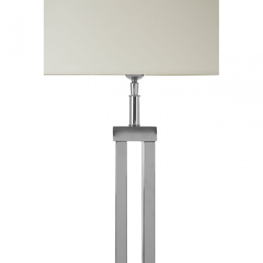 Skye Table Lamp With Dual Rod Base, Silver