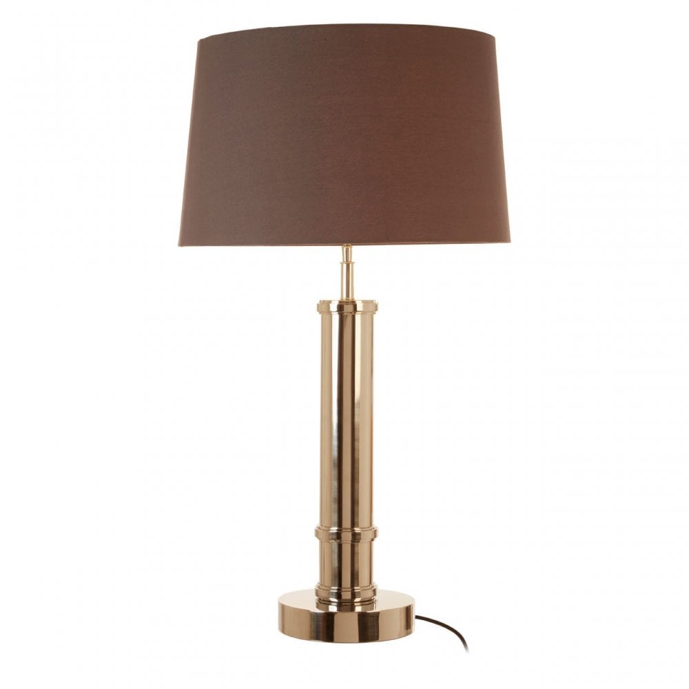 Skye Table Lamp With Wide Tubular Base, Silver