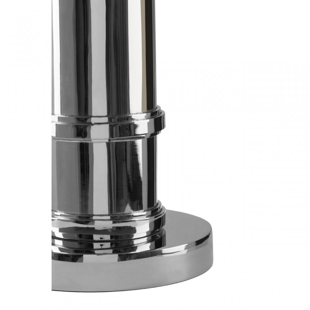 Skye Table Lamp With Wide Tubular Base, Silver